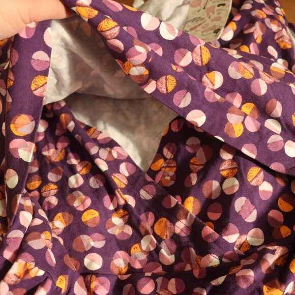Latched Mama tank nursing desss, purple dress with pink orange circles, 4X NWT - Picture 6 of 11